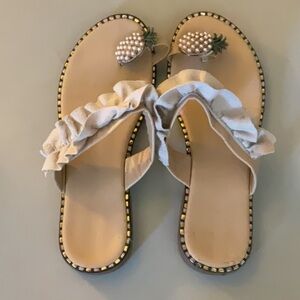 woman’s pineapple sandals